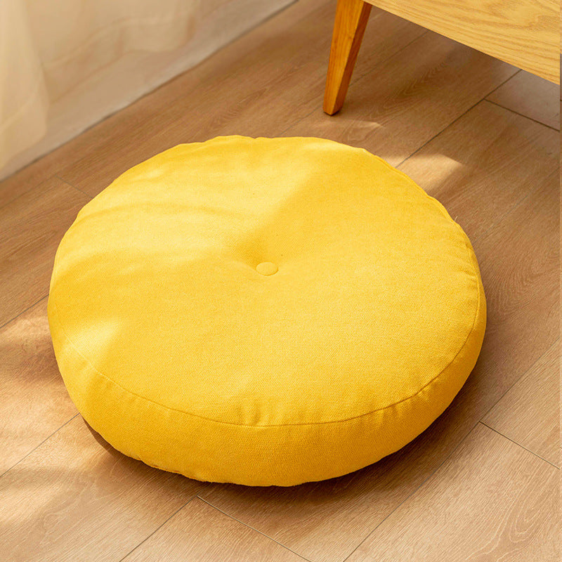 Premium Round Floor Seat Cushion – Soft Tatami Meditation & Yoga Pad – Breathable Cotton & Linen, Comfortable for Sitting Long Hours – Ideal for Living Room, Office, & Travel