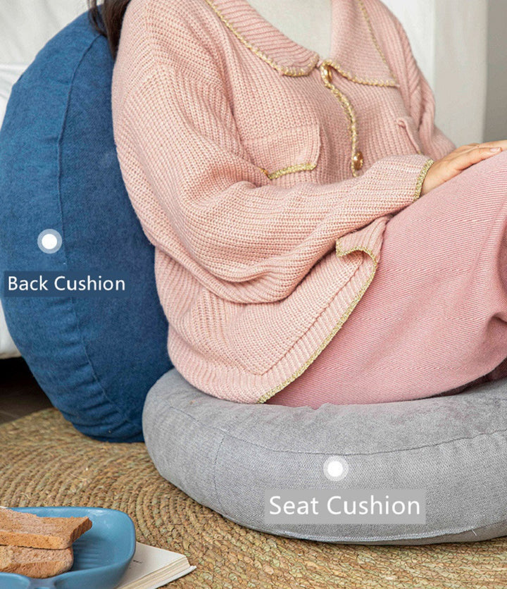 Premium Round Floor Seat Cushion – Soft Tatami Meditation & Yoga Pad – Breathable Cotton & Linen, Comfortable for Sitting Long Hours – Ideal for Living Room, Office, & Travel