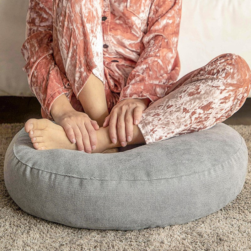 Premium Round Floor Seat Cushion – Soft Tatami Meditation & Yoga Pad – Breathable Cotton & Linen, Comfortable for Sitting Long Hours – Ideal for Living Room, Office, & Travel