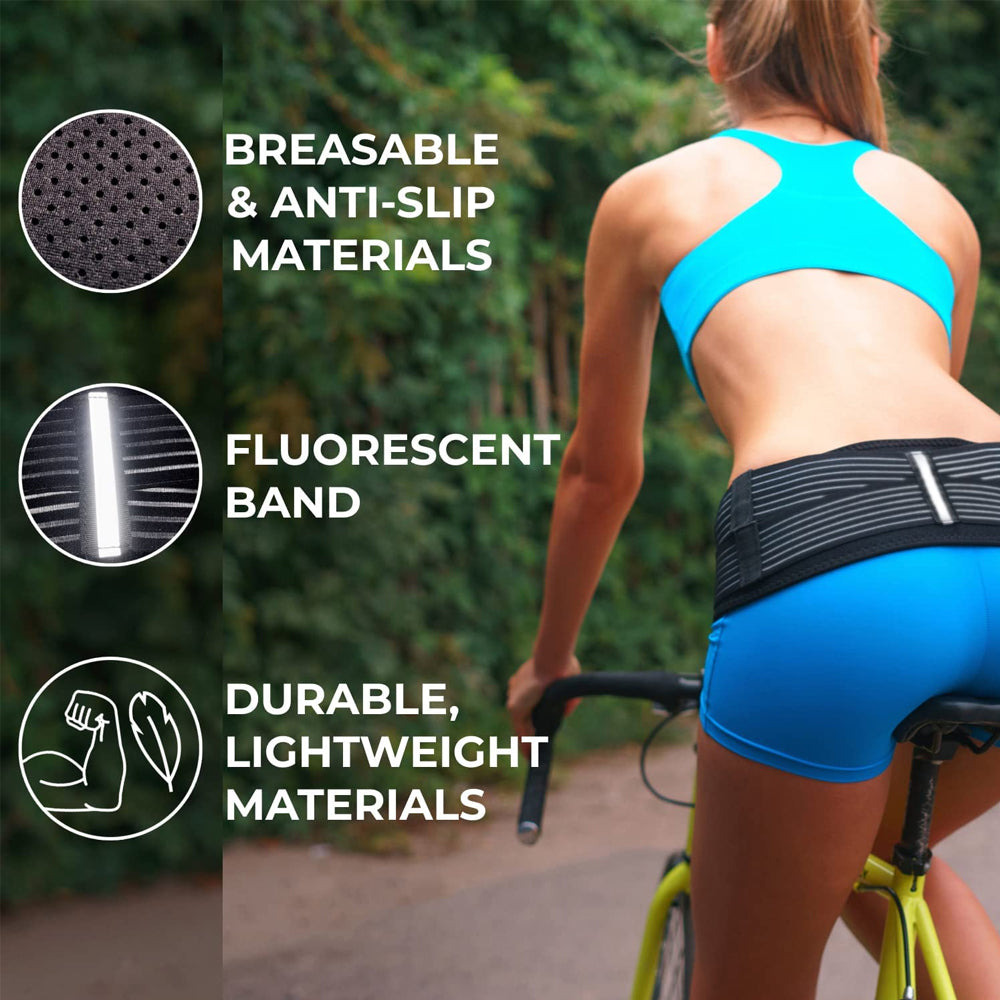 Premium Sacroiliac Hip Brace for Lower Back Pain Relief | Adjustable Si Belt for Sciatic Nerve, Pelvic, Lumbar, and Hip Support (76-114cm/30-45in)