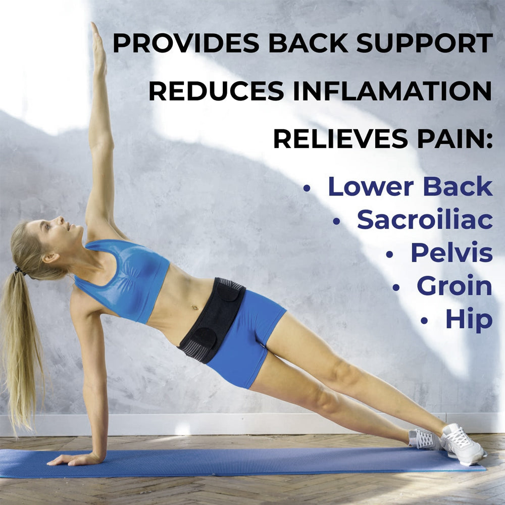 Premium Sacroiliac Hip Brace for Lower Back Pain Relief | Adjustable Si Belt for Sciatic Nerve, Pelvic, Lumbar, and Hip Support (76-114cm/30-45in)