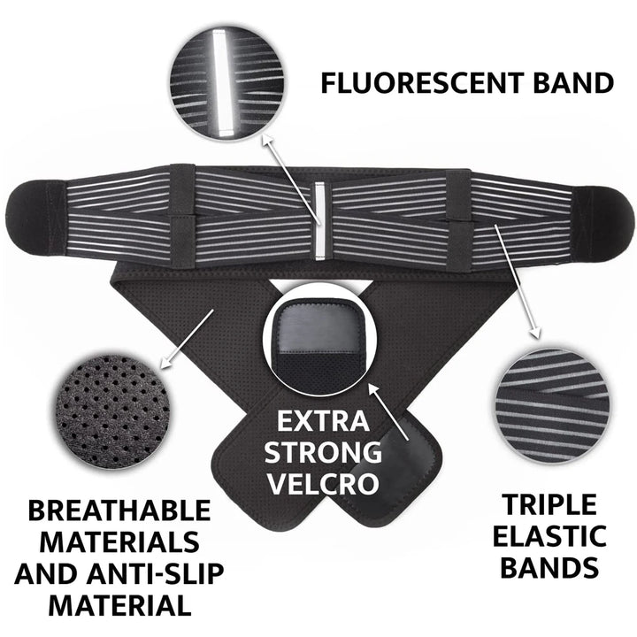 Premium Sacroiliac Hip Brace for Lower Back Pain Relief | Adjustable Si Belt for Sciatic Nerve, Pelvic, Lumbar, and Hip Support (76-114cm/30-45in)