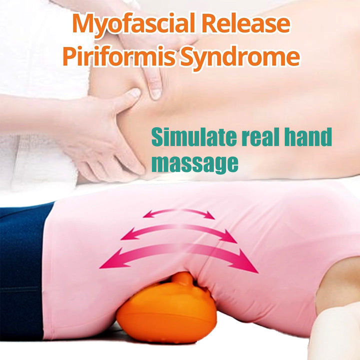 Premium Sciatica Massager for Deep Tissue and Myofascial Release – Hip and Lower Back Trigger Point Massage Tool for Butt, Glute, SI Joint, Pelvic, Psoas Pain Relief, Compact and Portable