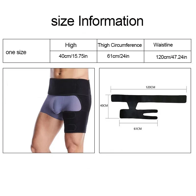 Premium Sciatica Nerve Pain Relief Compression Brace - Adjustable Groin & Thigh Support, Neoprene Warmth for Arthritis, Injury Recovery, Leg Protection