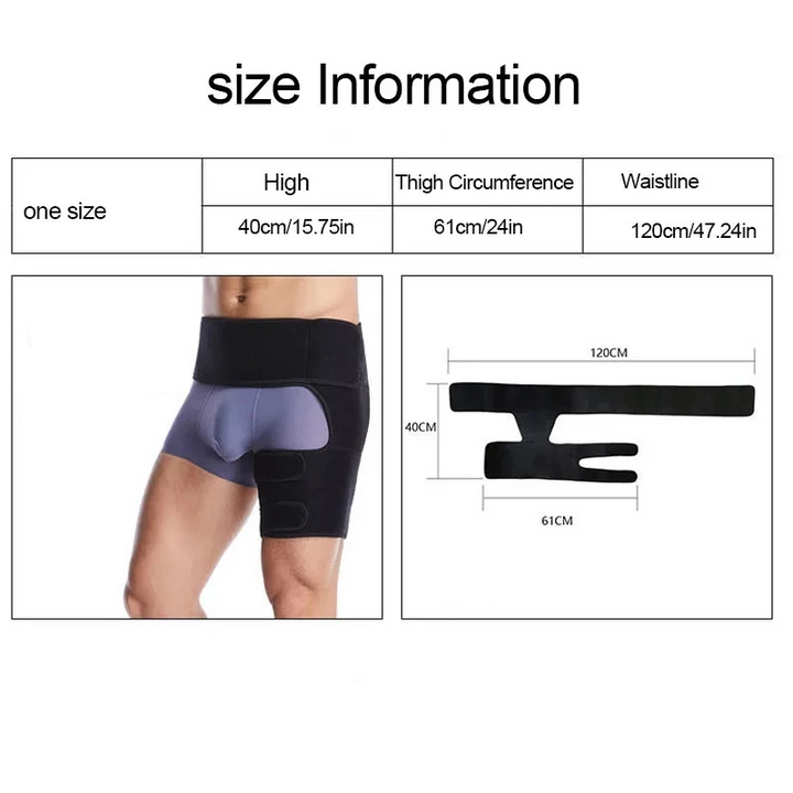 Premium Sciatica Nerve Pain Relief Compression Brace - Adjustable Groin & Thigh Support, Neoprene Warmth for Arthritis, Injury Recovery, Leg Protection