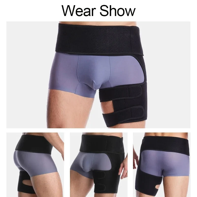 Premium Sciatica Nerve Pain Relief Compression Brace - Adjustable Groin & Thigh Support, Neoprene Warmth for Arthritis, Injury Recovery, Leg Protection