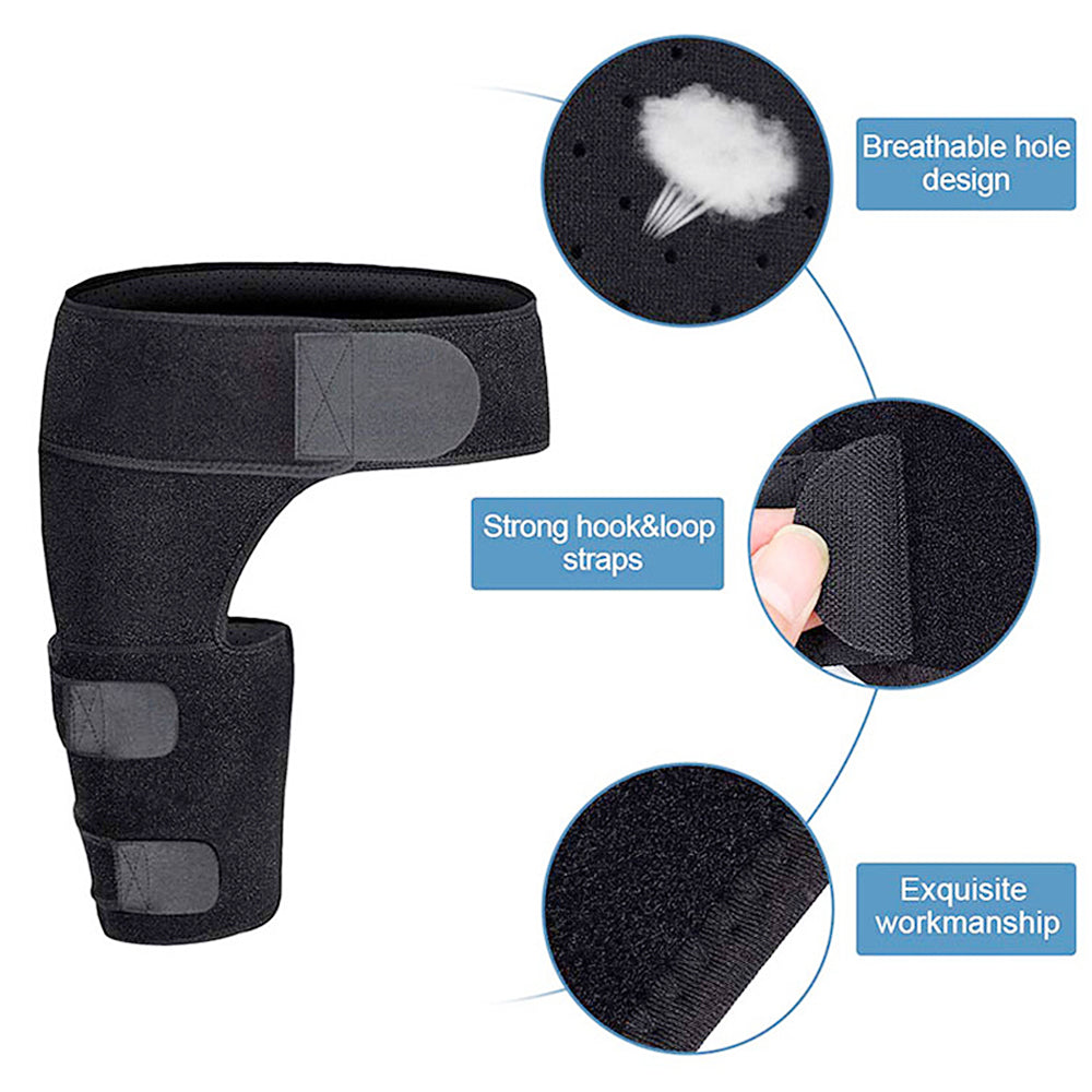 Premium Sciatica Nerve Pain Relief Compression Brace - Adjustable Groin & Thigh Support, Neoprene Warmth for Arthritis, Injury Recovery, Leg Protection