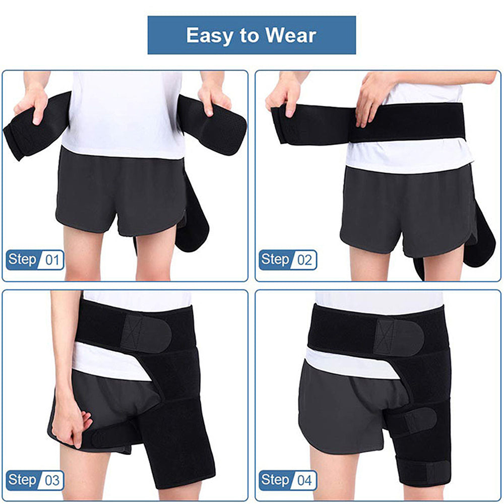 Premium Sciatica Nerve Pain Relief Compression Brace - Adjustable Groin & Thigh Support, Neoprene Warmth for Arthritis, Injury Recovery, Leg Protection