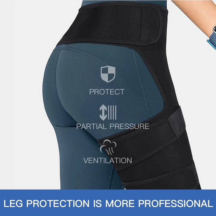 Premium Sciatica Nerve Pain Relief Compression Brace - Adjustable Groin & Thigh Support, Neoprene Warmth for Arthritis, Injury Recovery, Leg Protection