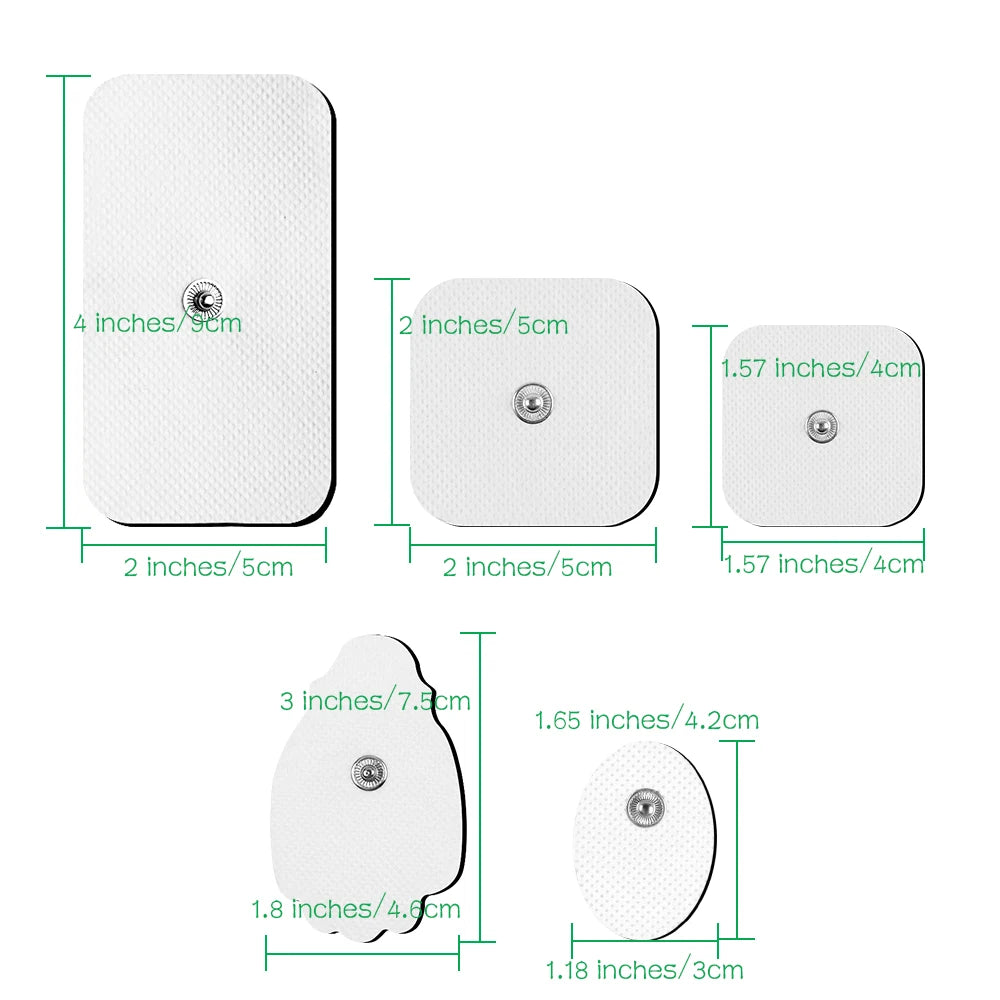 Premium Self-Adhesive Electrode Pads – Reusable Conductive Gel Pads for EMS & TENS Electric Massagers (3.5mm Connector)
