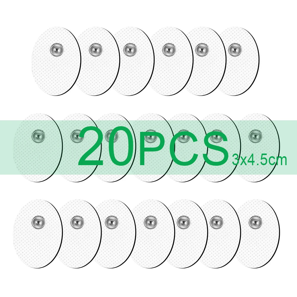 Premium Self-Adhesive Electrode Pads – Reusable Conductive Gel Pads for EMS & TENS Electric Massagers (3.5mm Connector)
