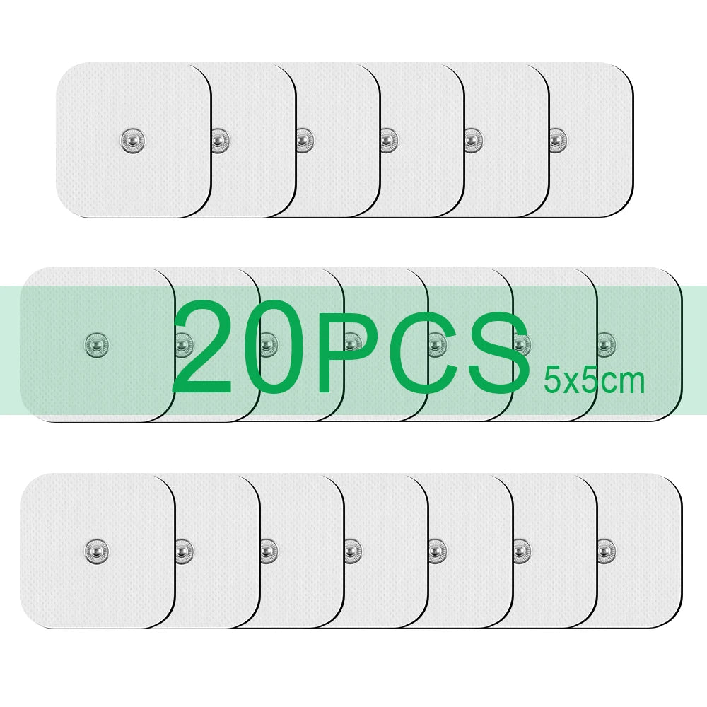 Premium Self-Adhesive Electrode Pads – Reusable Conductive Gel Pads for EMS & TENS Electric Massagers (3.5mm Connector)