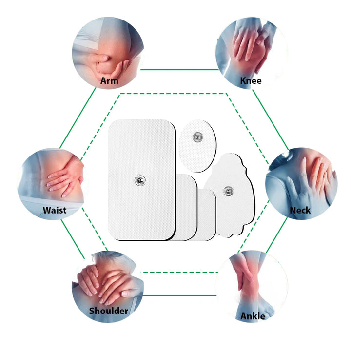 Premium Self-Adhesive Electrode Pads – Reusable Conductive Gel Pads for EMS & TENS Electric Massagers (3.5mm Connector)