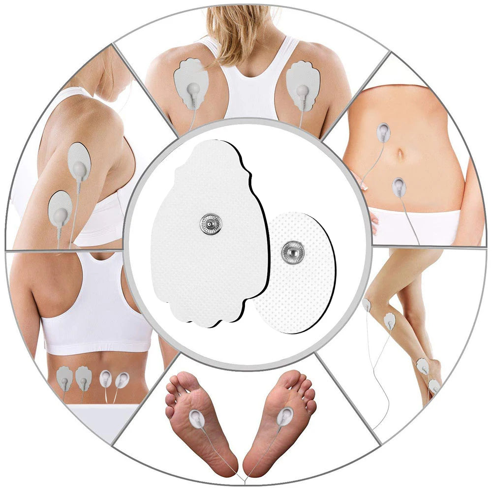 Premium Self-Adhesive Electrode Pads – Reusable Conductive Gel Pads for EMS & TENS Electric Massagers (3.5mm Connector)