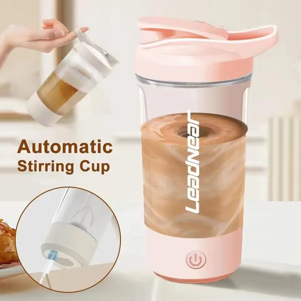 Premium Self-Stirring Shaker Cup – USB Rechargeable Automatic Mixing Cup for Protein Shakes, Drinks and Meal Prep