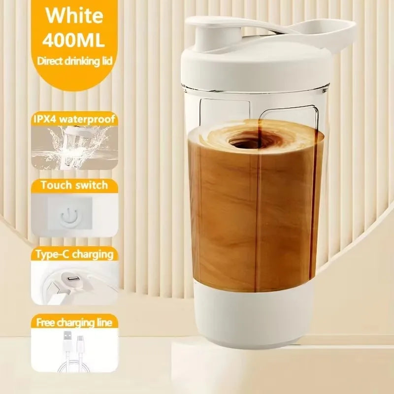 Premium Self-Stirring Shaker Cup – USB Rechargeable Automatic Mixing Cup for Protein Shakes, Drinks and Meal Prep
