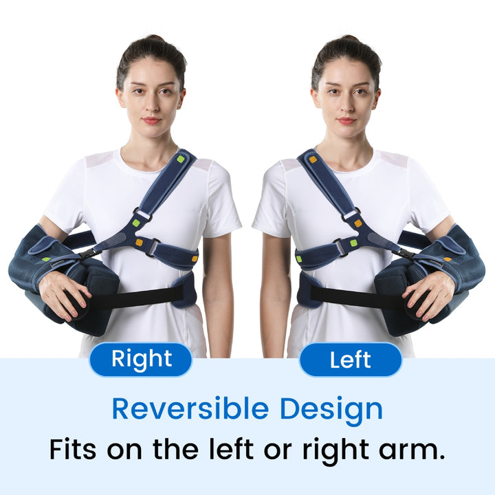 Premium Shoulder Abduction Sling Support with Pillow for Injury Recovery, Medical Immobilizer, Ventilated Mesh, Universal Fit, Includes Grip Ball for Therapy