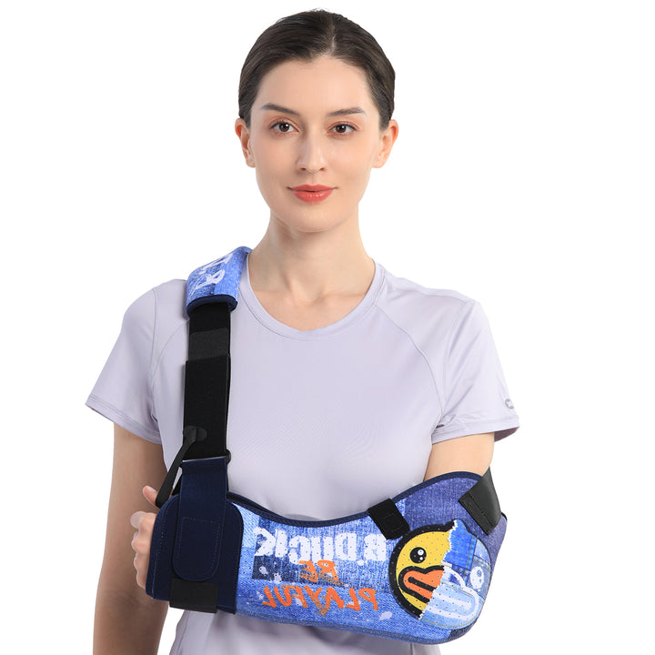 Premium Shoulder Abduction Sling Support with Pillow for Injury Recovery, Medical Immobilizer, Ventilated Mesh, Universal Fit, Includes Grip Ball for Therapy