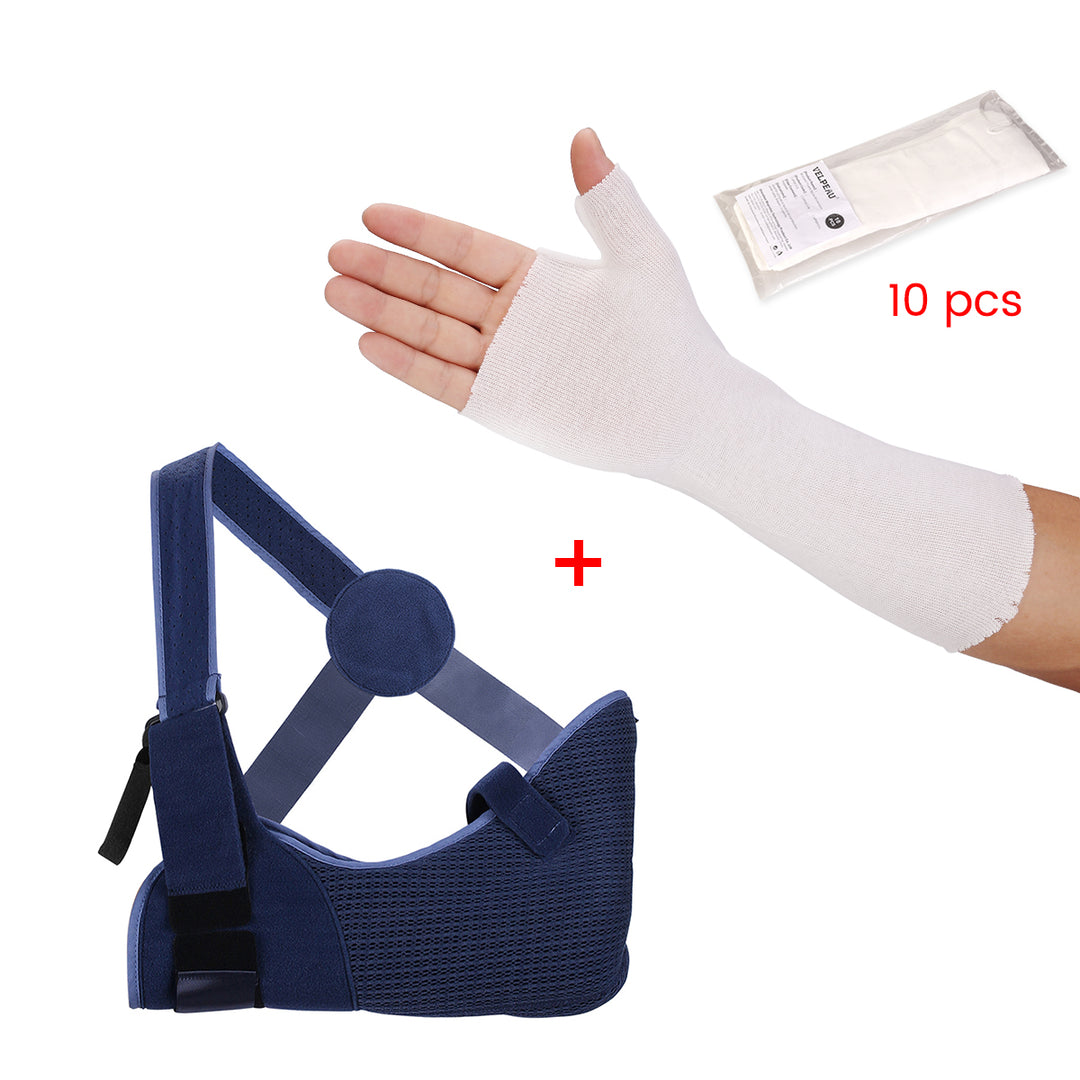 Premium Shoulder Abduction Sling Support with Pillow for Injury Recovery, Medical Immobilizer, Ventilated Mesh, Universal Fit, Includes Grip Ball for Therapy
