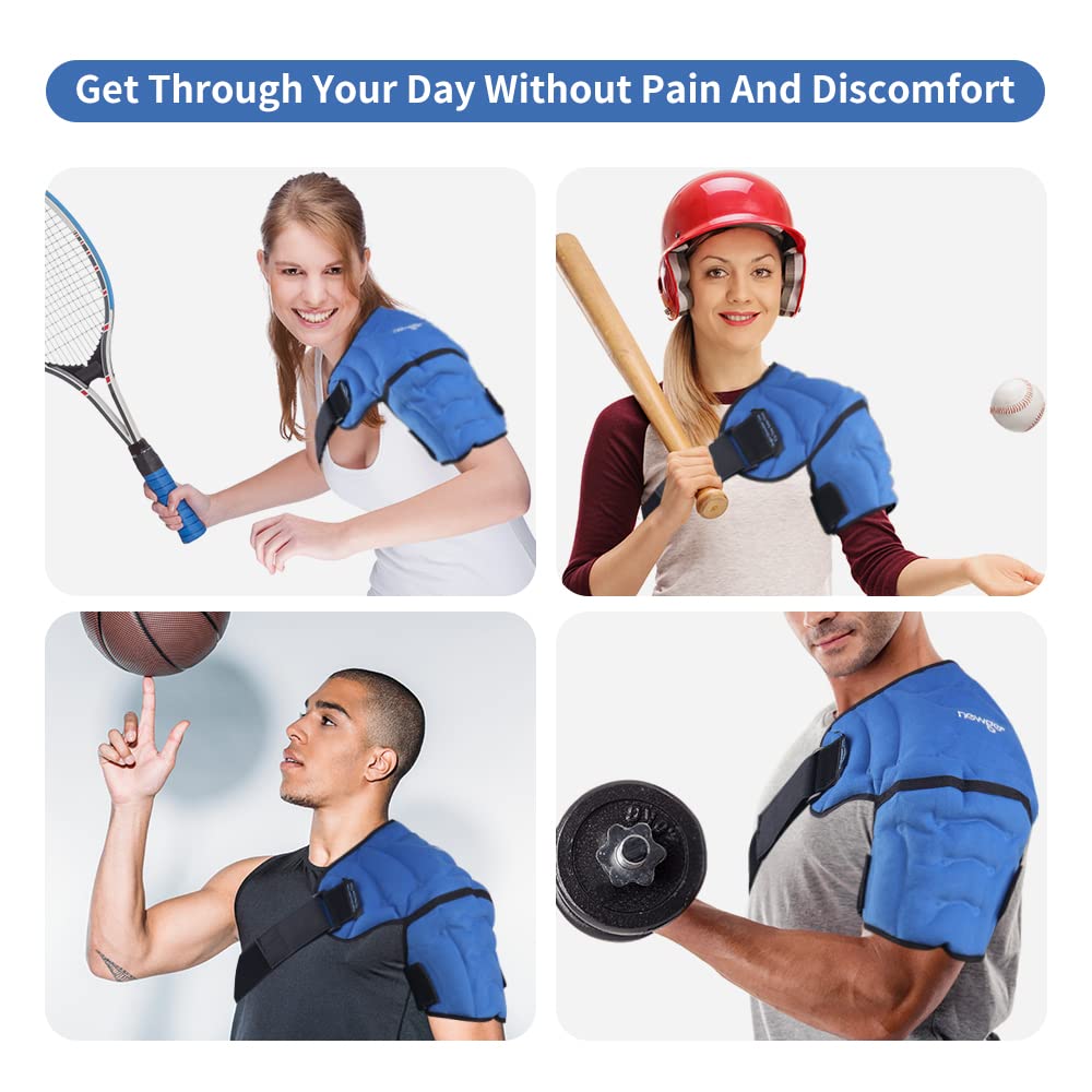 Premium Shoulder Ice Pack Wrap for Pain Relief – Hot Cold Compression Therapy for Bursitis, Tendonitis, Rotator Cuff Injuries, Adjustable Support for Swelling and Inflammation, Universal Fit for Men and Women