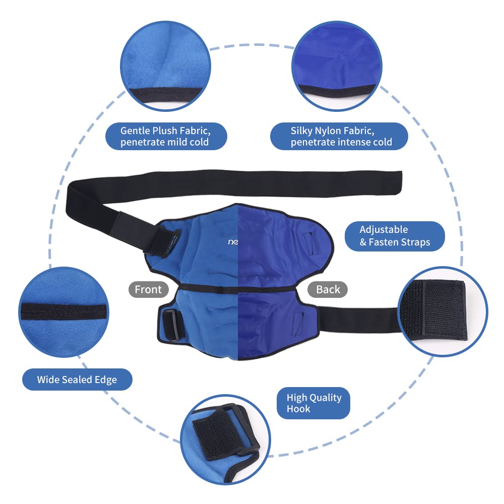 Premium Shoulder Ice Pack Wrap for Pain Relief – Hot Cold Compression Therapy for Bursitis, Tendonitis, Rotator Cuff Injuries, Adjustable Support for Swelling and Inflammation, Universal Fit for Men and Women