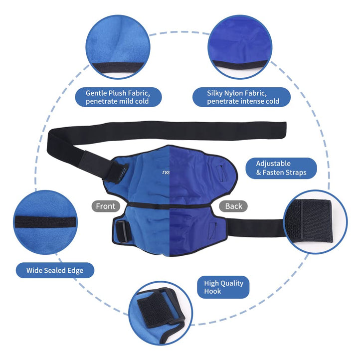 Premium Shoulder Ice Pack Wrap for Pain Relief – Hot Cold Compression Therapy for Bursitis, Tendonitis, Rotator Cuff Injuries, Adjustable Support for Swelling and Inflammation, Universal Fit for Men and Women