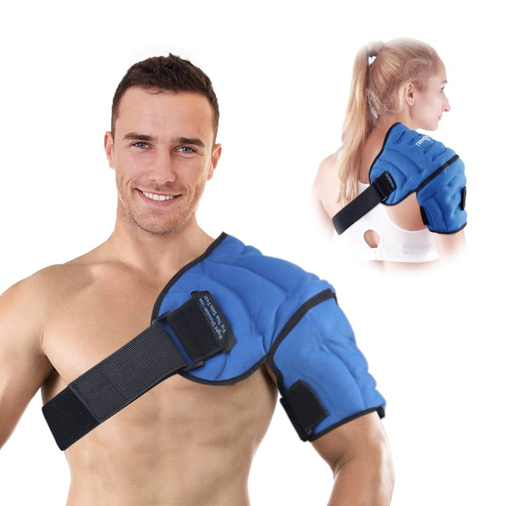 Premium Shoulder Ice Pack Wrap for Pain Relief – Hot Cold Compression Therapy for Bursitis, Tendonitis, Rotator Cuff Injuries, Adjustable Support for Swelling and Inflammation, Universal Fit for Men and Women