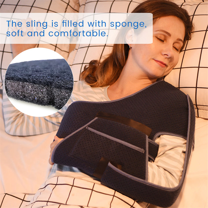 Premium Shoulder Support Brace for Rotator Cuff Injury and Arthritis – Breathable Arm Sling Immobilizer for Comfortable Sleeping, Lightweight Design with Storage Bag, Reversible for Left or Right Arm