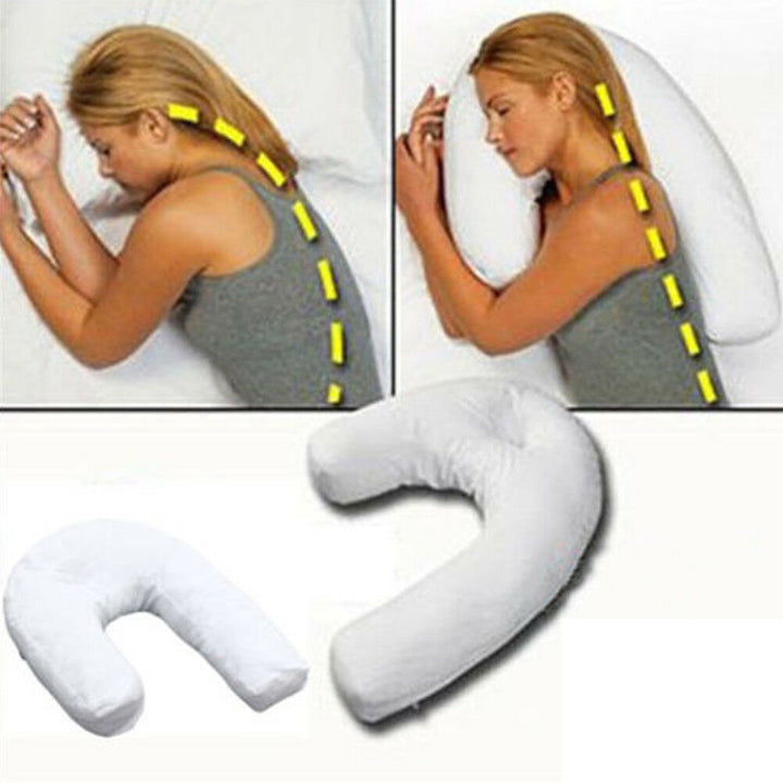 Premium Side Sleeping Pillow – Therapeutic Neck & Spine Support – Cotton Pregnancy Sleeper Pillow for Back & Neck Pain Relief – Unisex Comfort for Restful Sleep