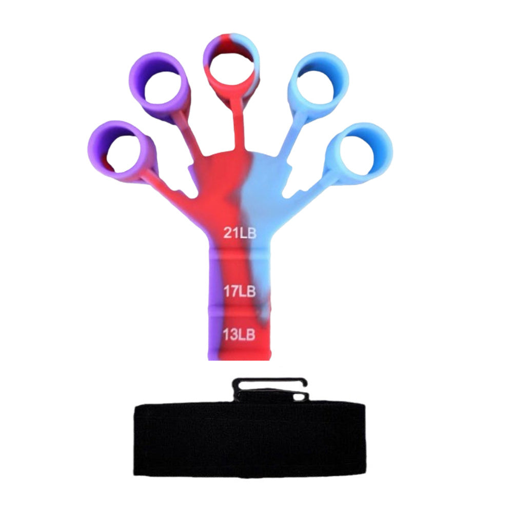 Premium Silicone Hand Strengthener & Finger Exerciser - Grip Trainer for Arthritis Relief, Muscle Relaxation & Sports Training - Durable Finger Stretcher for Climbing, Musicians & Everyday Use - Portable & Easy to Use