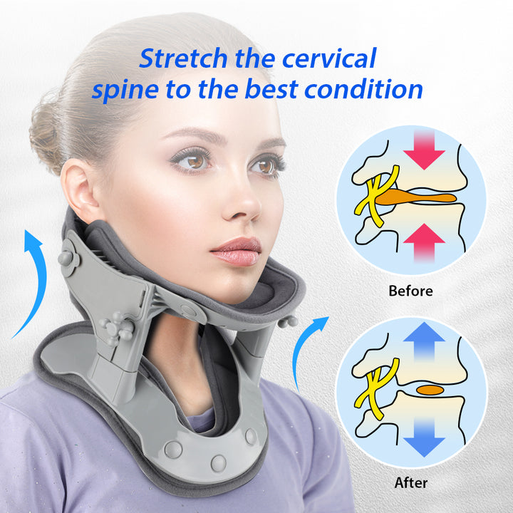Premium Silicone Neck Brace for Cervical Pain Relief, Breathable & Waterproof Support Collar for Neck Injuries, Stiffness, and Rehabilitation – Adjustable Sizes S, M, L