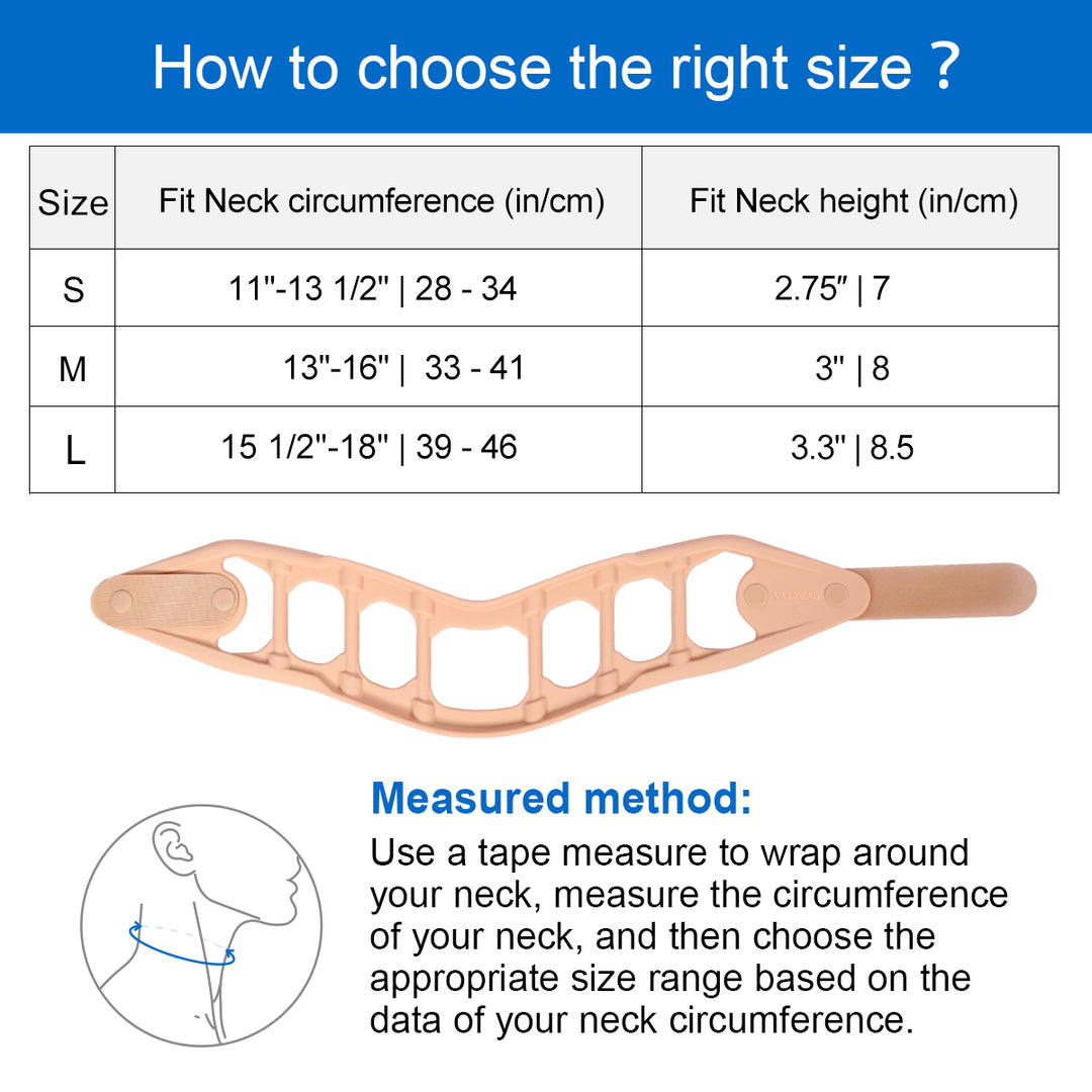 Premium Silicone Neck Brace for Cervical Pain Relief, Breathable & Waterproof Support Collar for Neck Injuries, Stiffness, and Rehabilitation – Adjustable Sizes S, M, L