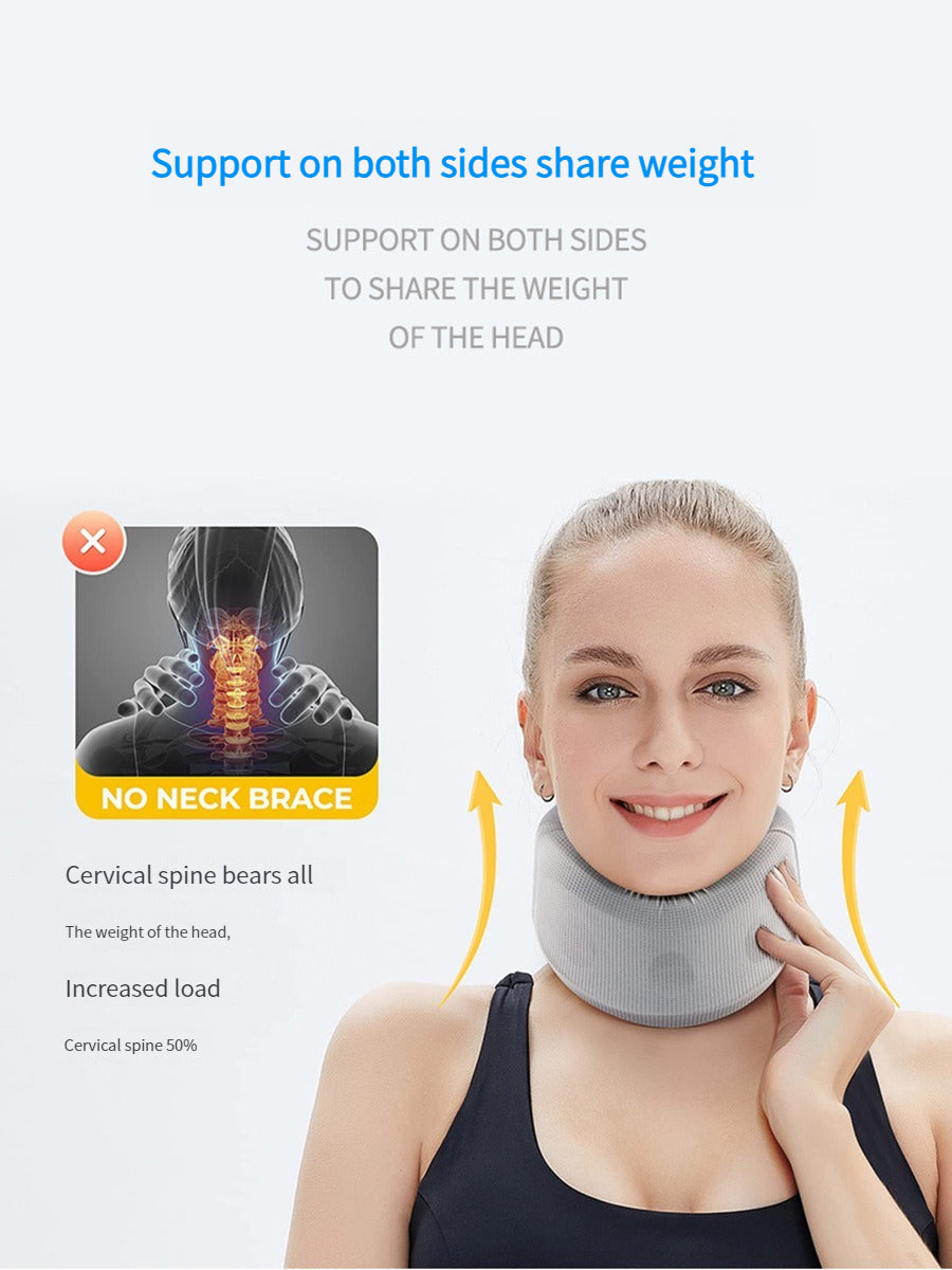 Premium Silicone Neck Brace for Cervical Pain Relief, Breathable & Waterproof Support Collar for Neck Injuries, Stiffness, and Rehabilitation – Adjustable Sizes S, M, L