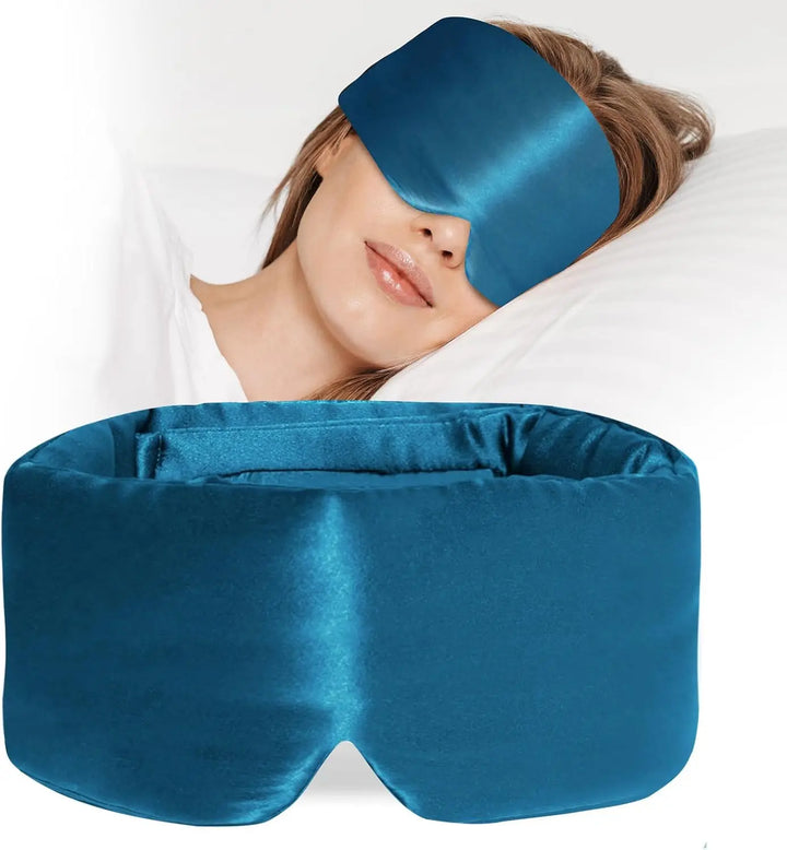 Premium Silk Sleep Mask – Large 3D Blackout Eye Cover for Comfortable Pressure-Free Rest