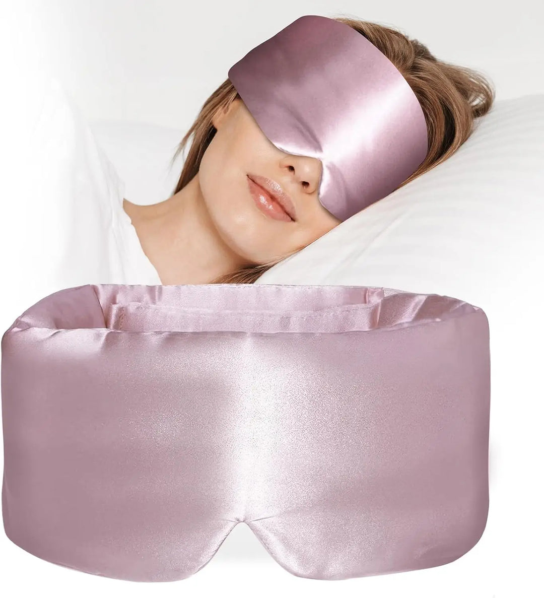 Premium Silk Sleep Mask – Large 3D Blackout Eye Cover for Comfortable Pressure-Free Rest