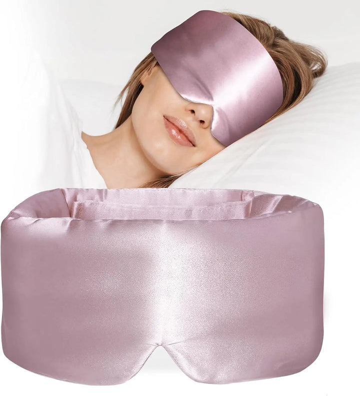 Premium Silk Sleep Mask – Large 3D Blackout Eye Cover for Comfortable Pressure-Free Rest