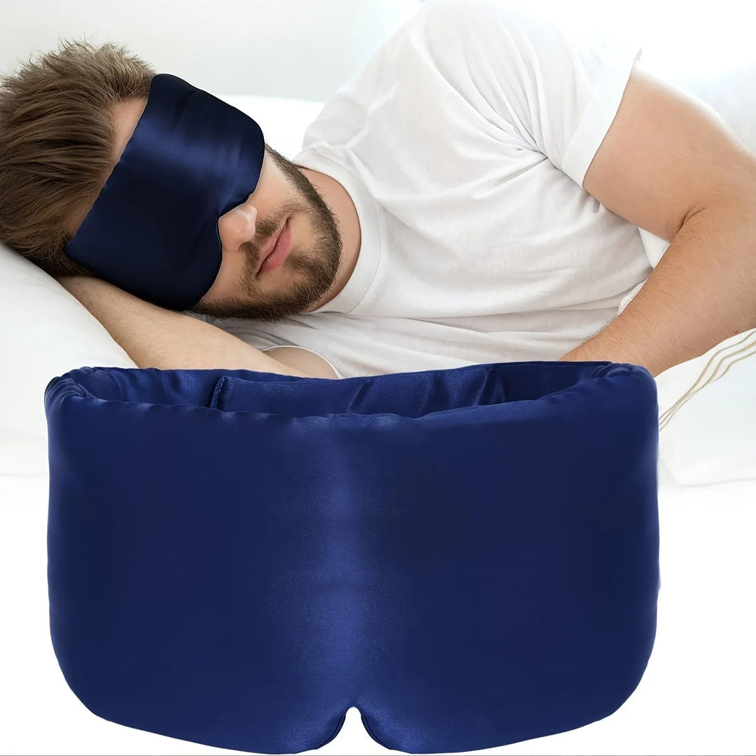 Premium Silk Sleep Mask – Large 3D Blackout Eye Cover for Comfortable Pressure-Free Rest
