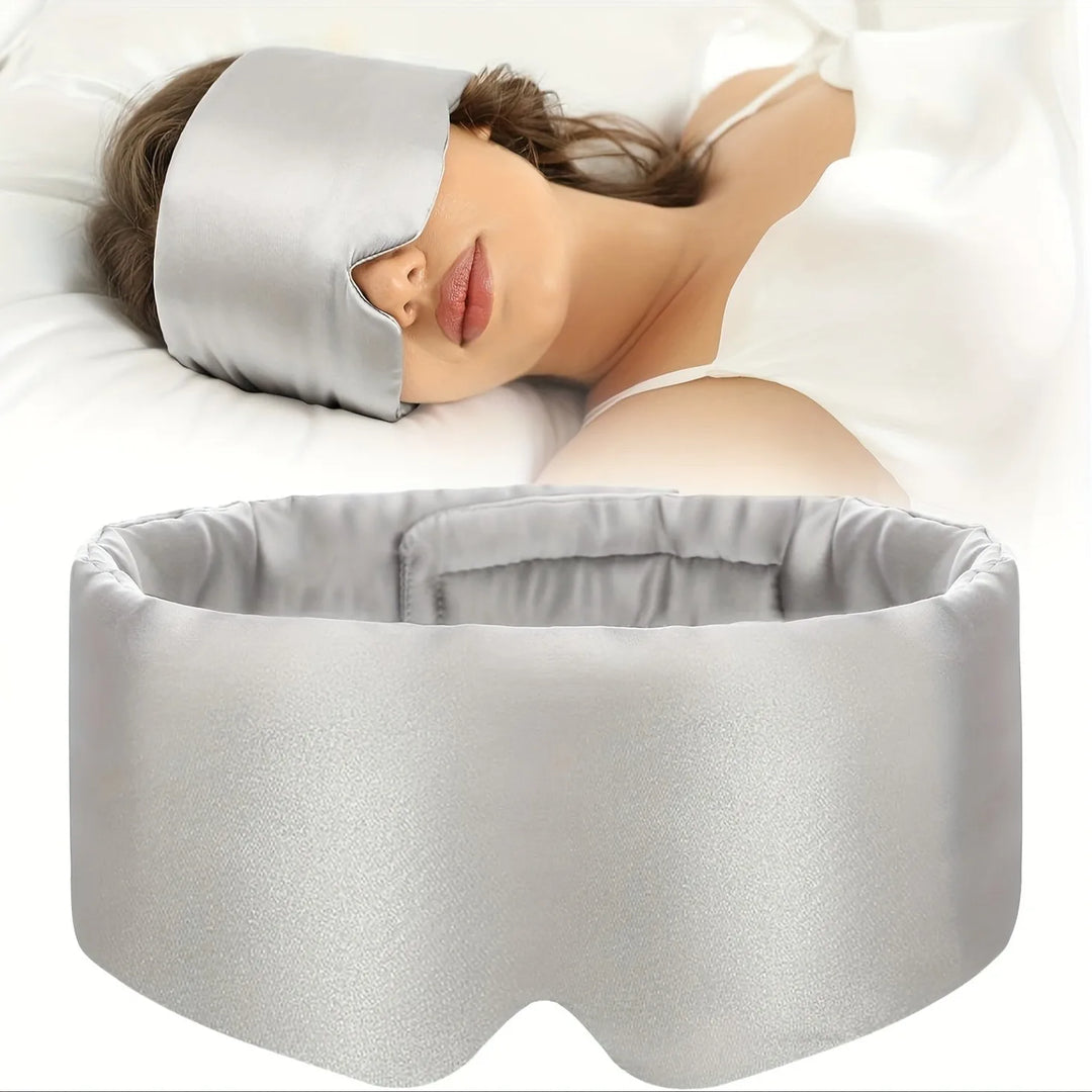 Premium Silk Sleep Mask – Large 3D Blackout Eye Cover for Comfortable Pressure-Free Rest