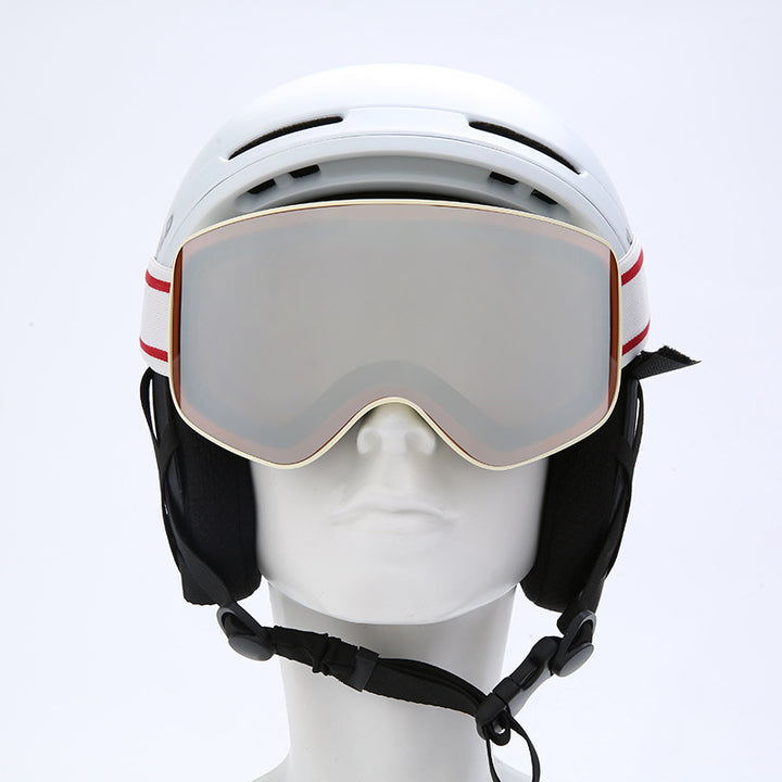 Premium Ski Snowboard Goggles for Men & Women – UV400 Protection, Anti-Fog, Cylindrical Lenses, Snow Protection, Over Glasses Design for Skiing & Snow Sports