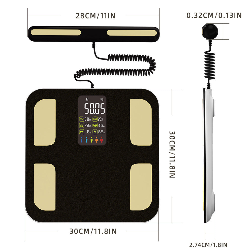 Premium Smart Body Composition Scale - Digital Bioimpedance Scale for Body Fat, Weight & Health Tracking, 2023 New, High Precision, Ideal for Home Use