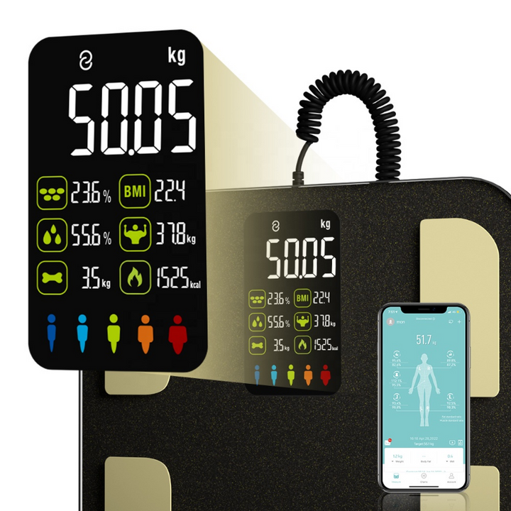 Premium Smart Body Composition Scale - Digital Bioimpedance Scale for Body Fat, Weight & Health Tracking, 2023 New, High Precision, Ideal for Home Use