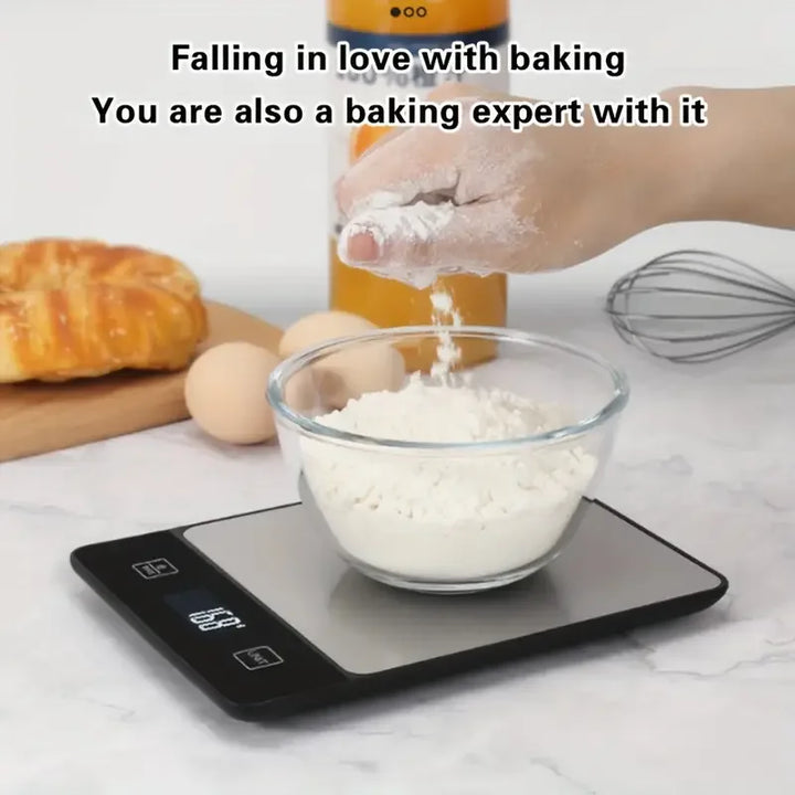 Premium Smart Digital Food Scale 10kg – Nutrition Calculator App, Rechargeable Kitchen Scale for Weight Loss, Baking, and Cooking, High Precision 1g, LED Display, Multi-Unit Mode, Type-C Charging, Tare Function
