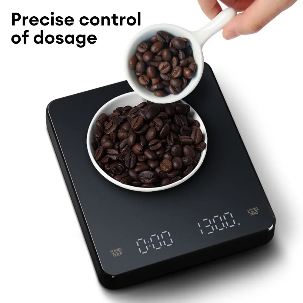 Premium Smart Digital Food Scale 10kg – Nutrition Calculator App, Rechargeable Kitchen Scale for Weight Loss, Baking, and Cooking, High Precision 1g, LED Display, Multi-Unit Mode, Type-C Charging, Tare Function