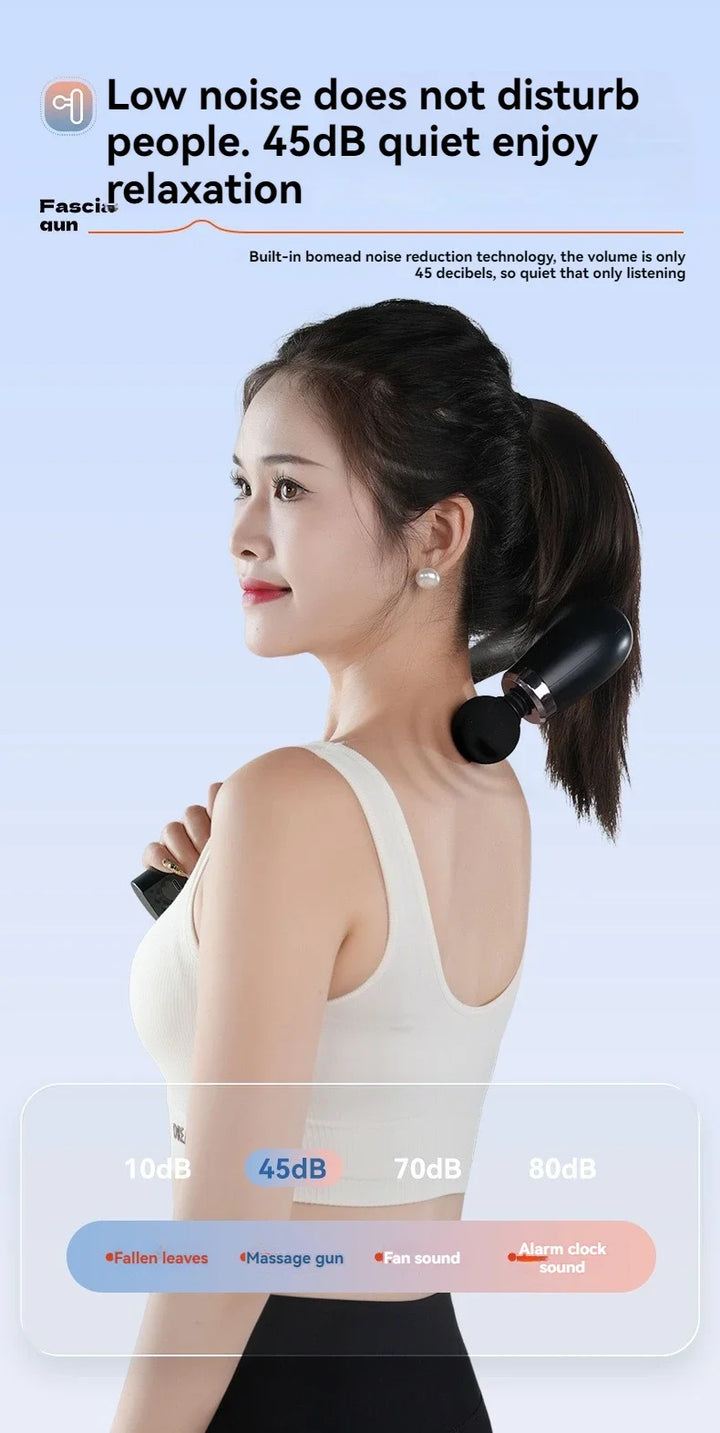 Premium Smart Fascia Gun Massage Gun – Electric Percussion Muscle Massager with 9 Speed Levels and USB Charging