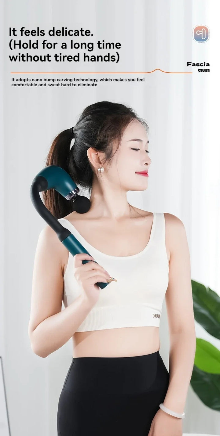 Premium Smart Fascia Gun Massage Gun – Electric Percussion Muscle Massager with 9 Speed Levels and USB Charging