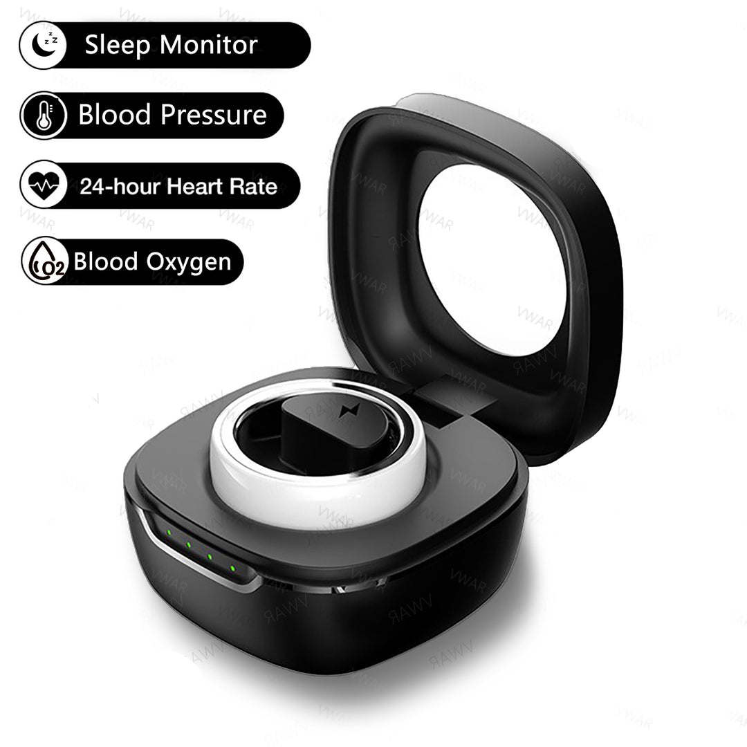 Premium Smart Fitness Ring with Charging Case - Heart Rate, Sleep & Health Monitoring, Blood Oxygen Detection, IPX8 Waterproof, Multi-Sport Modes, 7-Day Battery Life, and Remote Photography