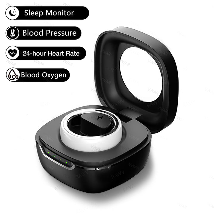 Premium Smart Fitness Ring with Charging Case - Heart Rate, Sleep & Health Monitoring, Blood Oxygen Detection, IPX8 Waterproof, Multi-Sport Modes, 7-Day Battery Life, and Remote Photography