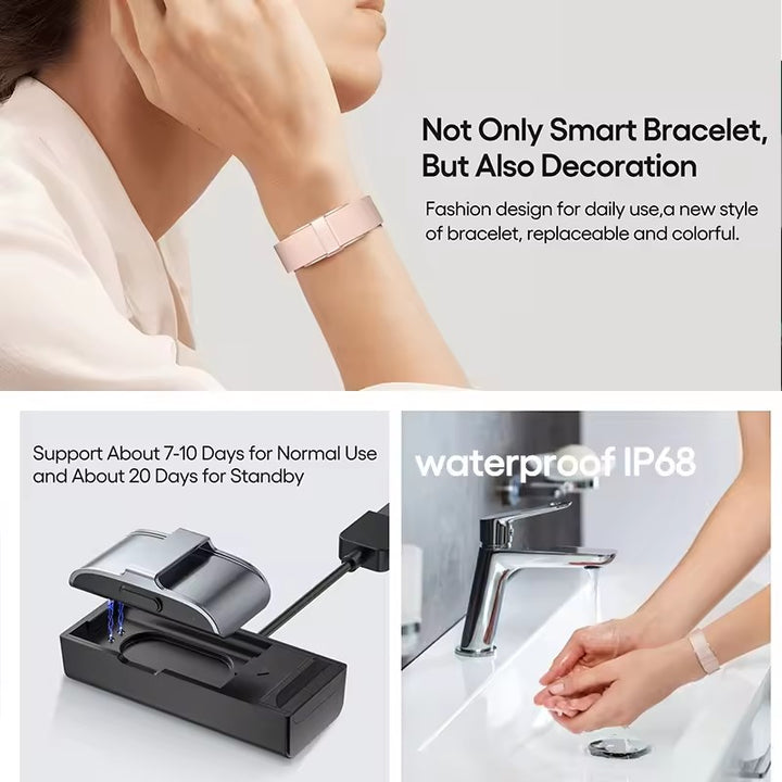 Premium Smart Fitness Tracker Bracelet – Heart Rate, Blood Pressure Monitor, Pedometer for Men & Women, Sport and Health Monitor, Activity Tracker
