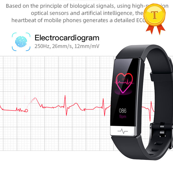 Premium Smart Fitness Tracker – ECG, HRV Analysis, Heart Rate Monitor, IP68 Waterproof Smartwatch for Android & iOS, Accurate Sleep & Fitness Tracking