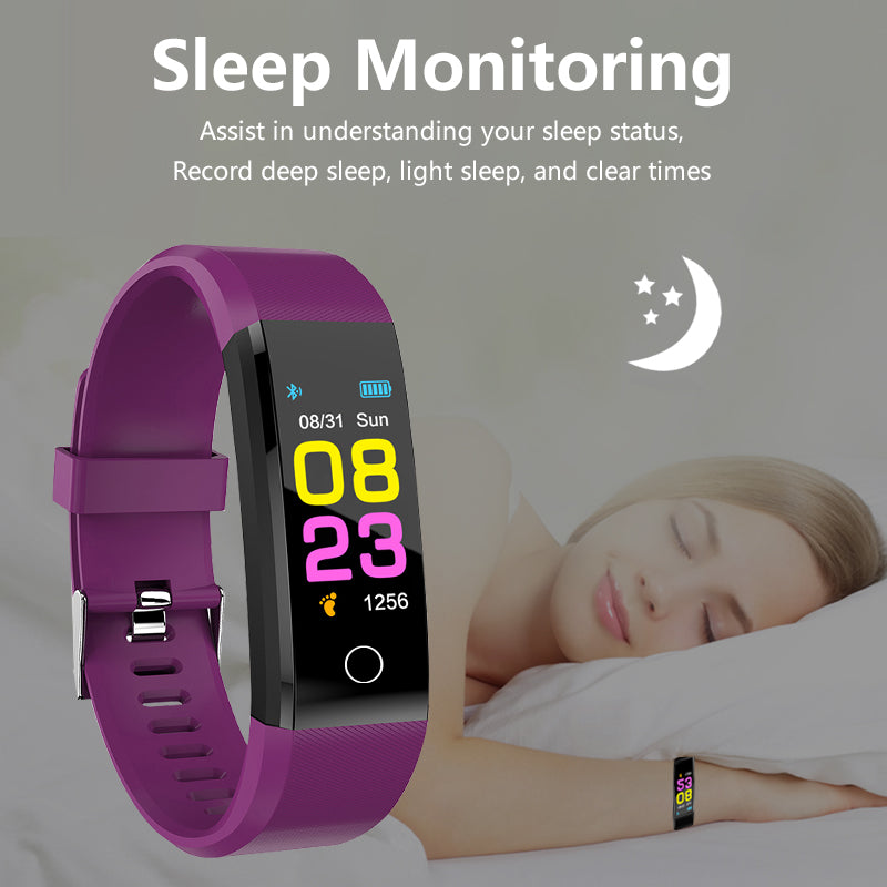 Premium Smart Fitness Tracker – Heart Rate, Blood Pressure Monitor, Activity Tracker, Bluetooth-Compatible, IPX7 Waterproof, Sleep Monitor, Call & SMS Alerts for Men & Women
